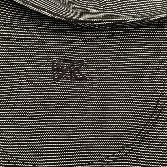 Cutter & Buck Womens Sz M Polo Shirt Gray Striped Moisture Wicking Top - Picture 4 of 9